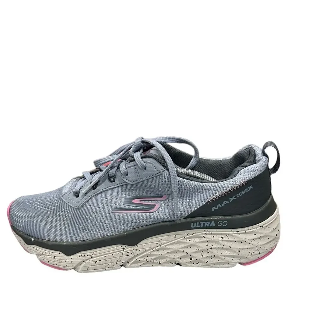 SKECHERS tennis shoes size 8 goga mat lace‎ ups  blue pink gray - Picture 6 of 9